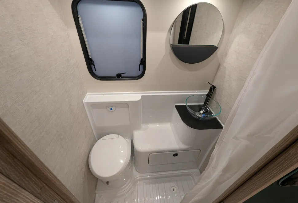 The washroom inside the Rimor Kilig 79 Plus