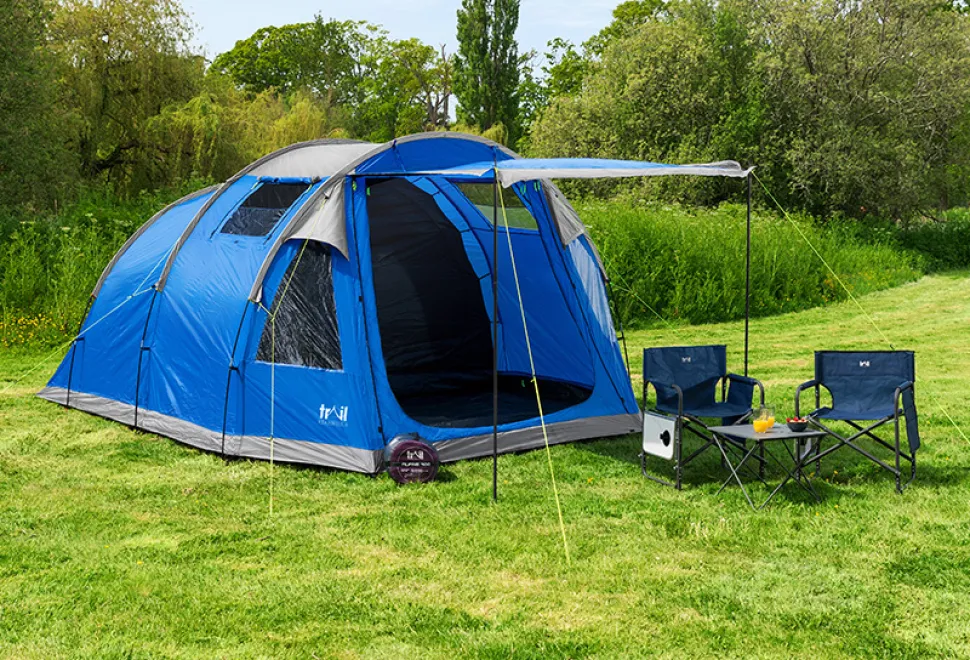 Weekend tent pitched