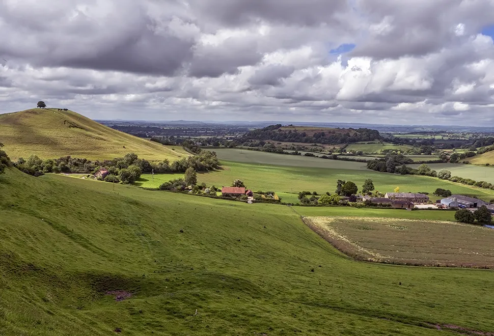 View towards Cadbury Castle