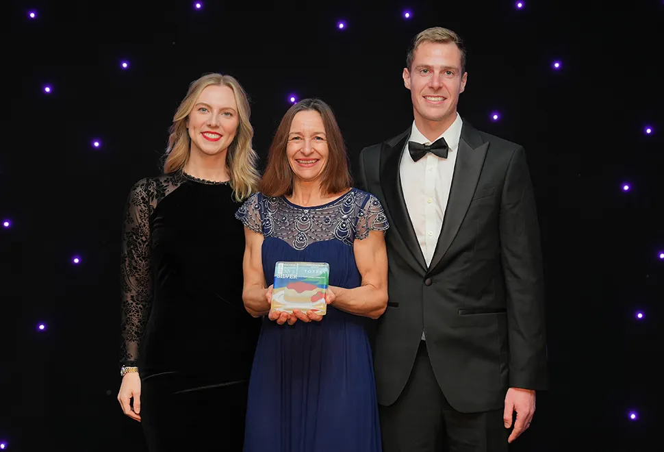 Grace, Clare and Josh at the 2025 Devon Tourism Awards