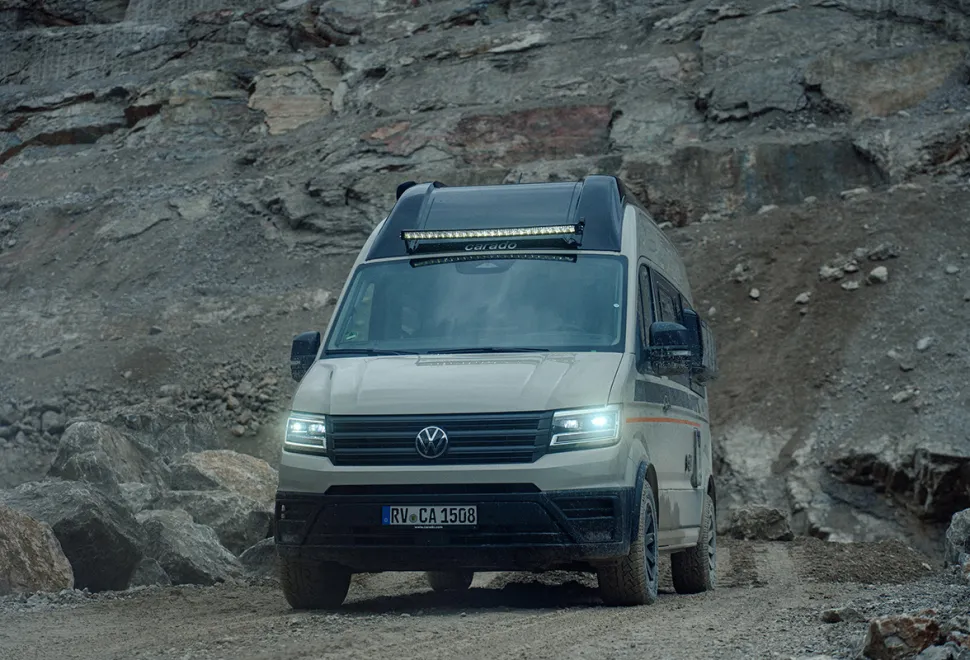 Carado CV595 on a gravel road