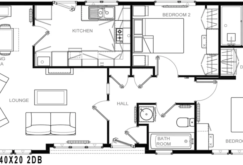 Colorado 40x20 2 bed