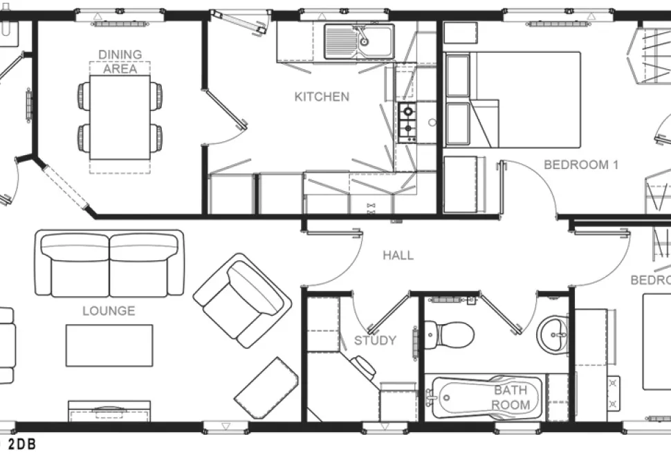 Regency 40x20 2 bed
