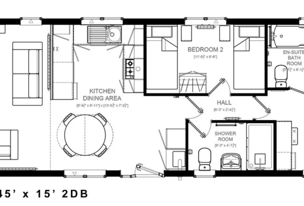 Southwold 45x15 2 bed