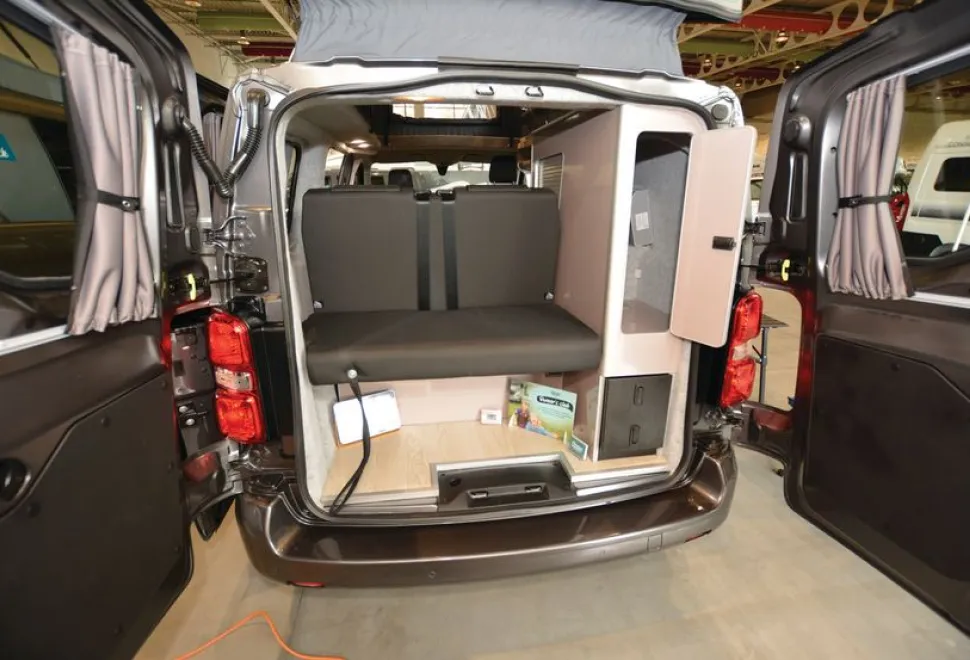 Orange Campers Micro Camper rising roof campervan rear