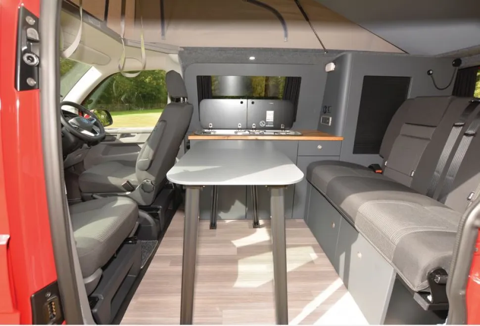 Globecamper VW T6.1 rising roof campervan interior