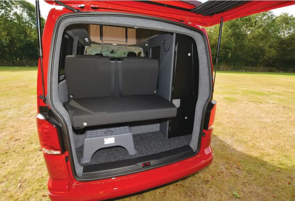 Globecamper VW T6.1 rising roof campervan rear view