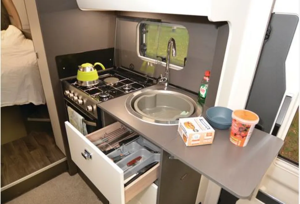 Swift Voyager 494 motorhome kitchen