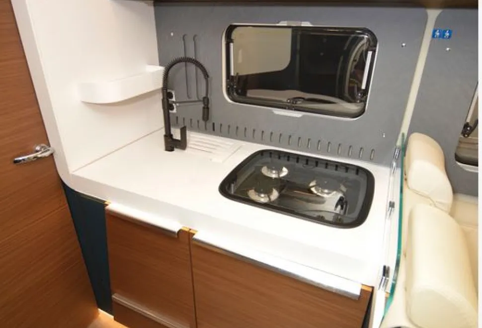 The Laika Kreos H5109 A-class motorhome kitchen