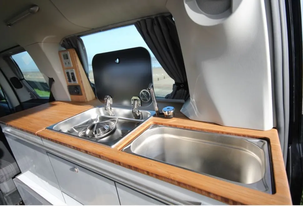 CMC HemBil GoCamper rising roof campervan kitchen