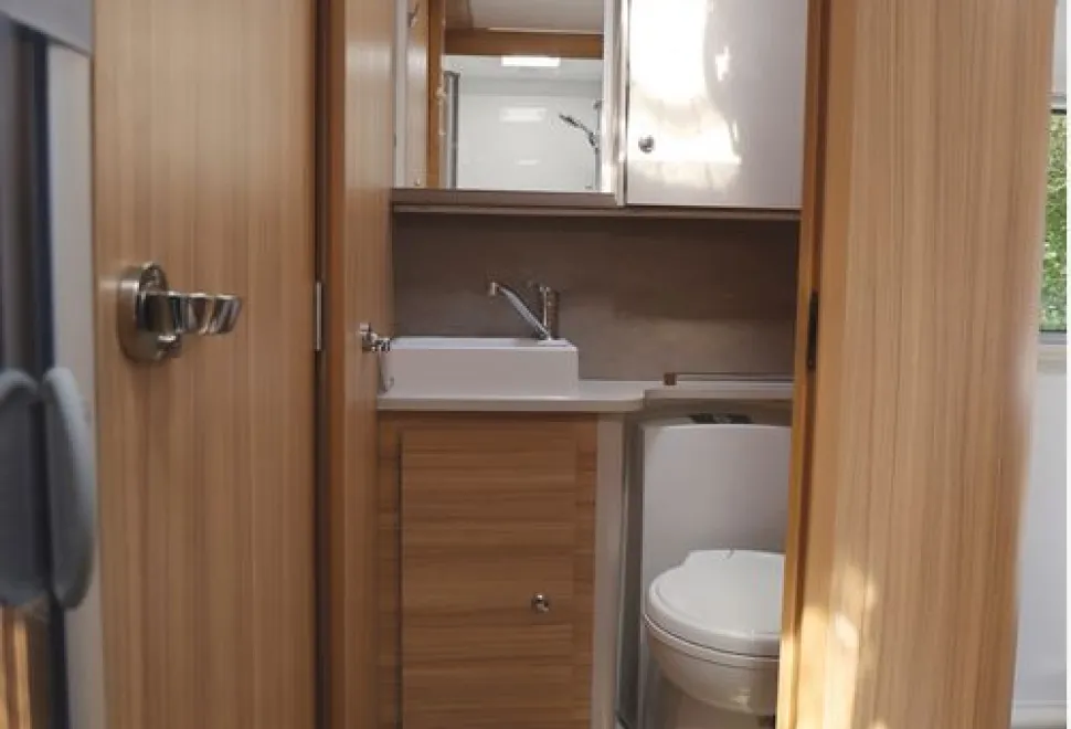 The Bailey Pegasus Grande GT75 Portofino caravan washroom