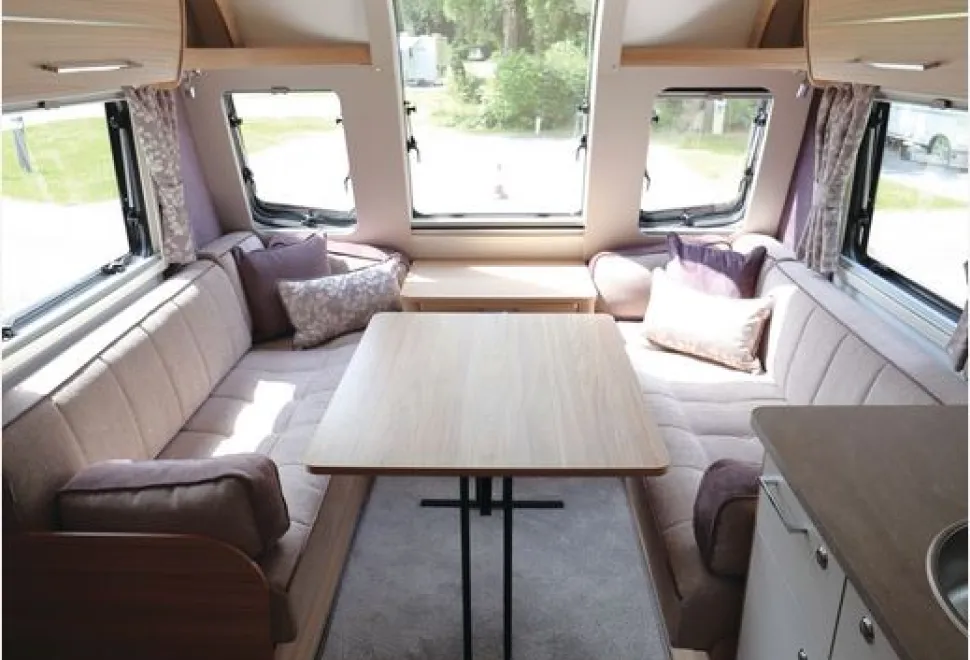 The Bailey Pegasus Grande GT75 Portofino caravan lounge