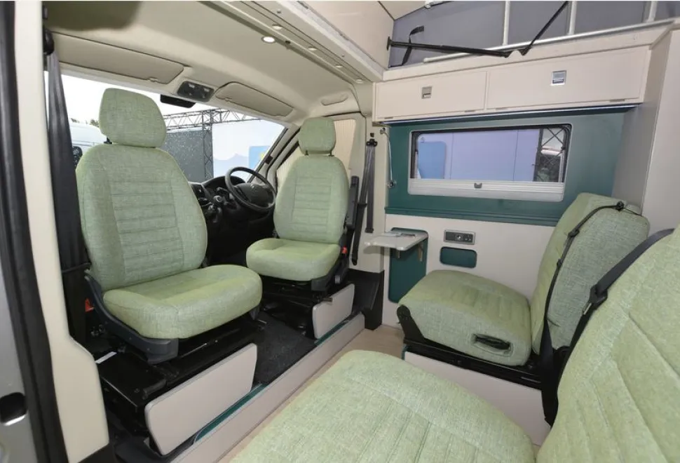 Orange Campers Trouvaille MWB rising roof campervan cab