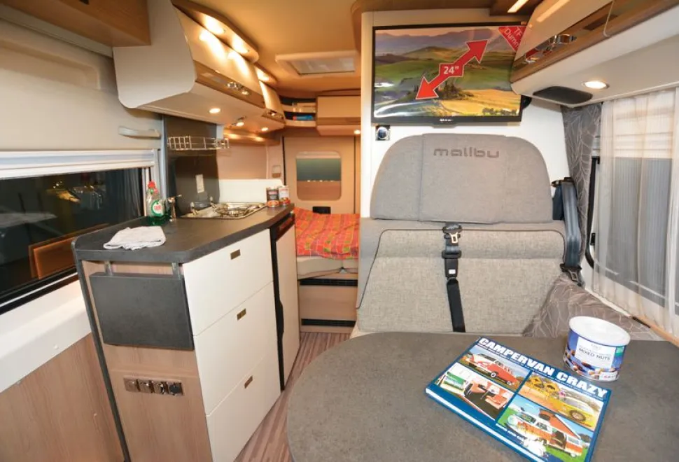 The Malibu Van Compact 540 campervan interior