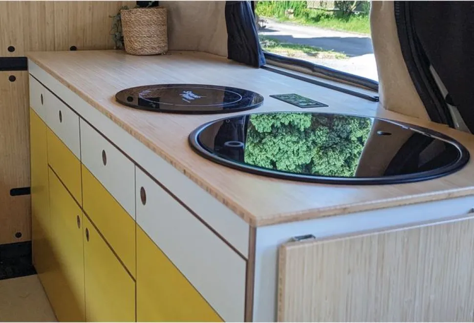 The Love Campers VW ID Buzz campervan kitchen