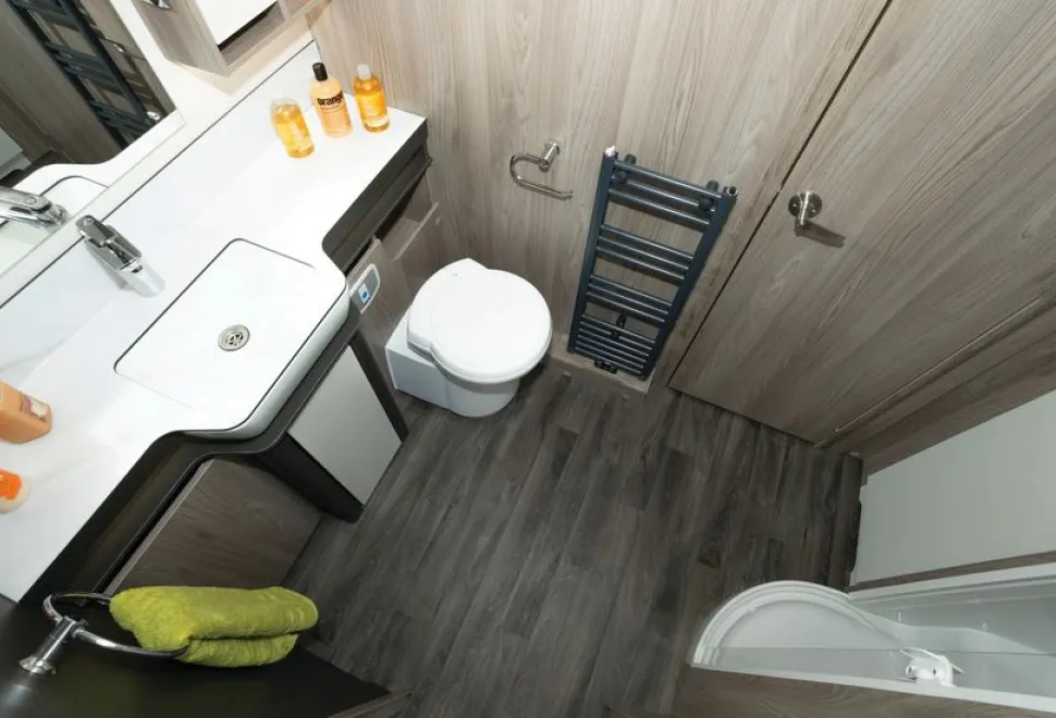 The Swift Elegance Grande 835 caravan washroom