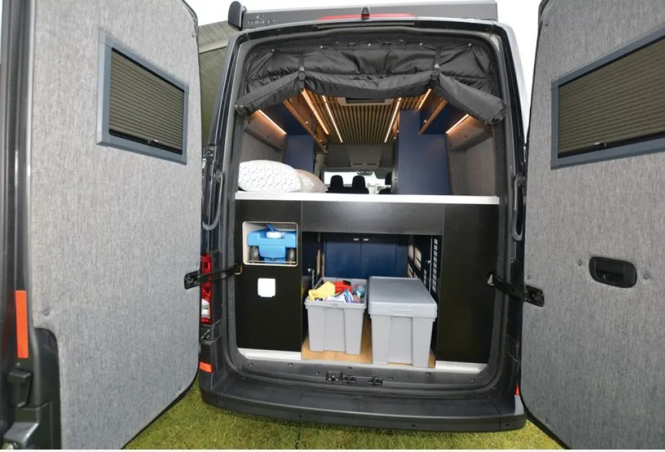 Knights Custom Prestige XL high-top campervan rear view