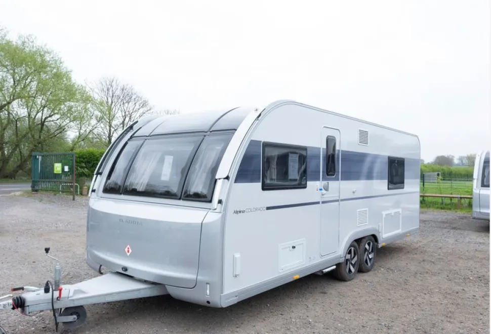The Adria Alpina Colorado twin-axle caravan (photo courtesy of Richard Chapman)
