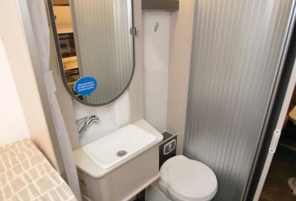 Bailey Alora 69-4T low-profile motorhome washroom