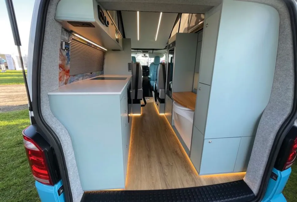 Knights Custom Mountain Tourer rising roof campervan rear