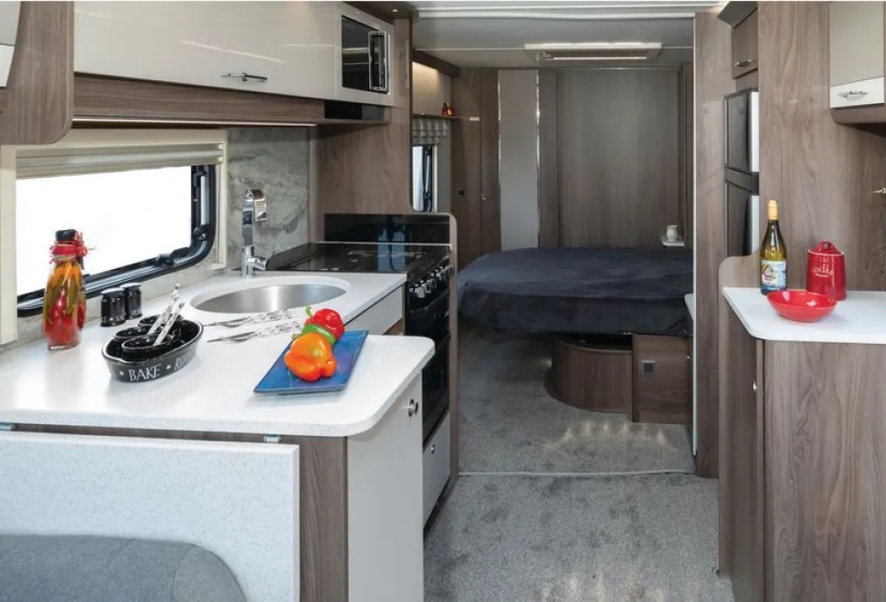 The Coachman Laser Xcel 875 twin-axle caravan rear