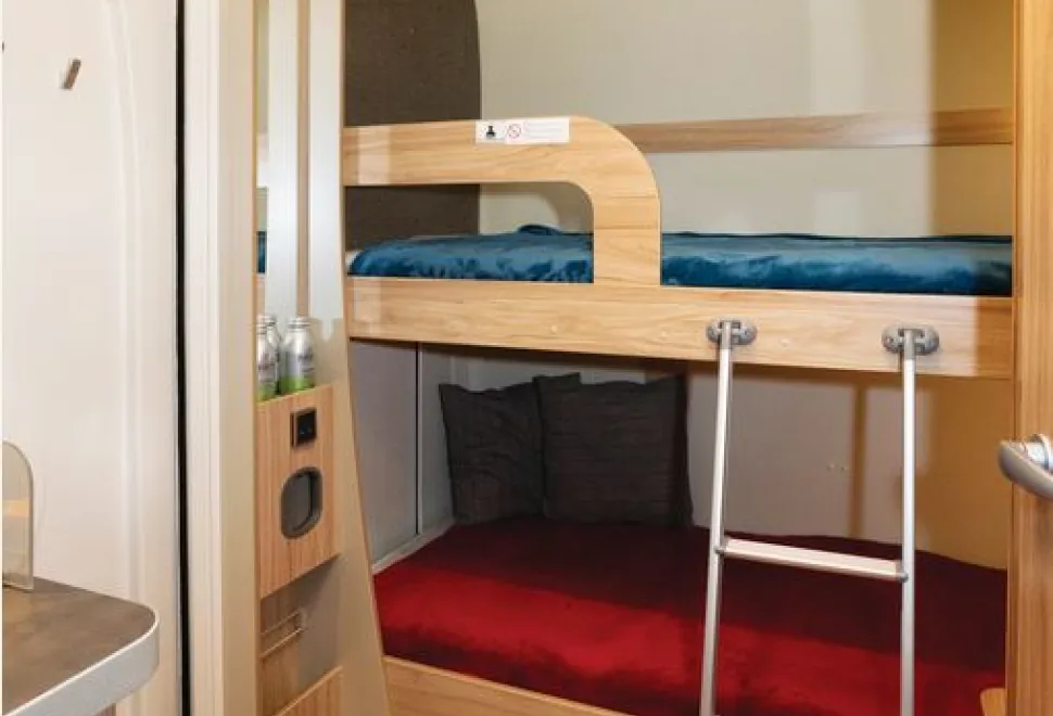 The Eriba Nova Light caravan bunks (courtesy of Richard Chapman)