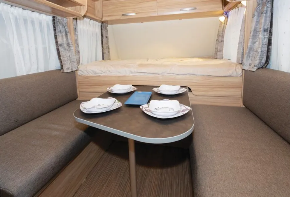 The Eriba Nova Light caravan lounge (courtesy of Richard Chapman)
