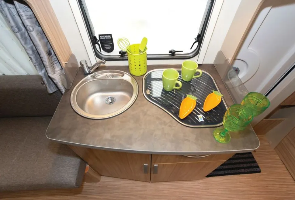 The Eriba Nova Light caravan kitchen (courtesy of Richard Chapman)
