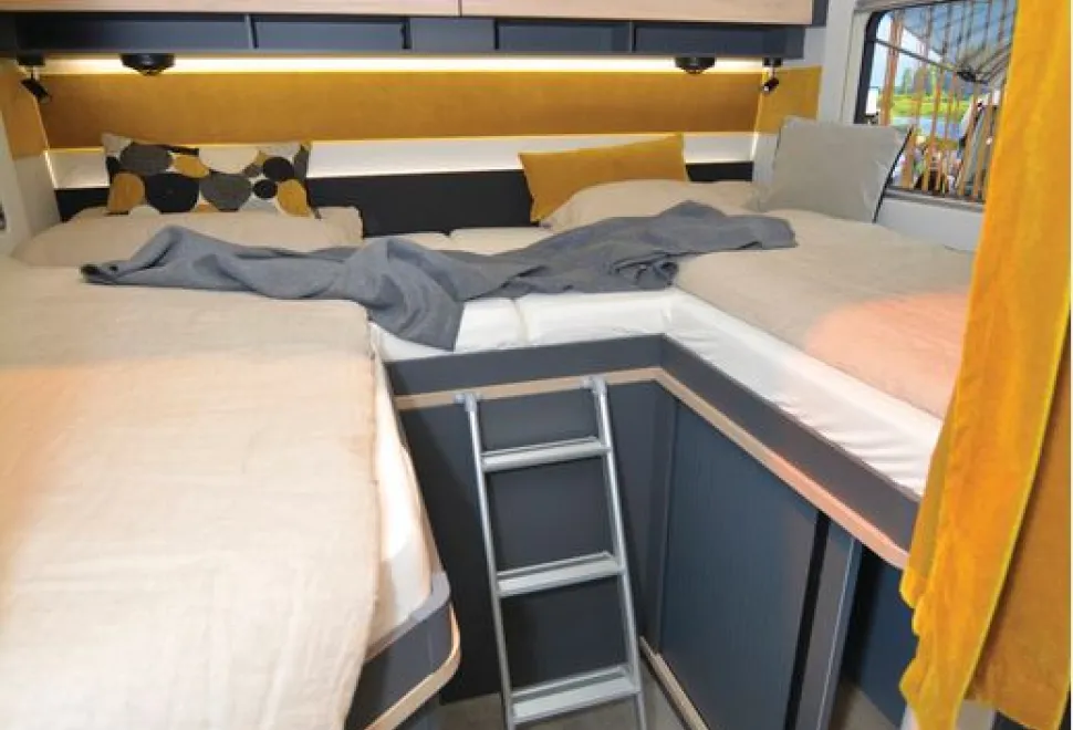 The Frankia Now low-profile motorhome bedroom