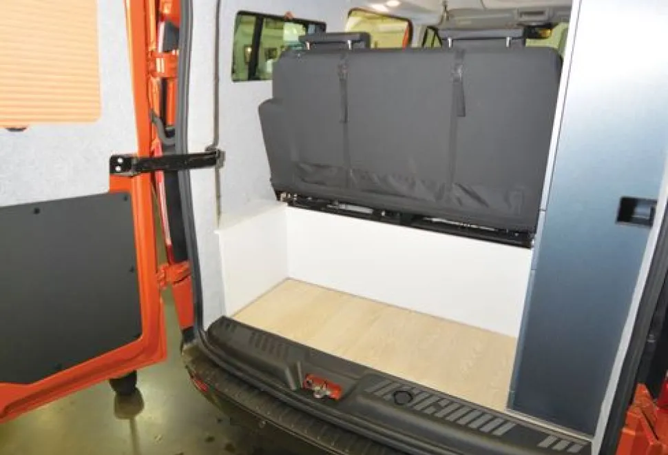 The Orange Campers Trouvaille Actif rising roof campervan rear
