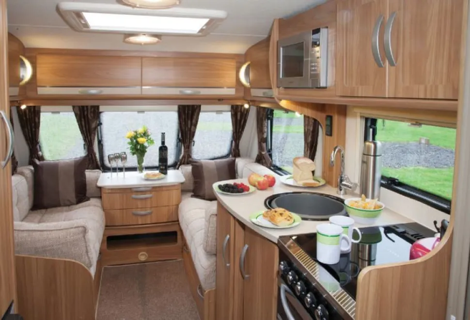 rhp_MAIN PIC A big double-doorec kitchen cabinet is a surprise in a caravan that&rsquo;s a modest length