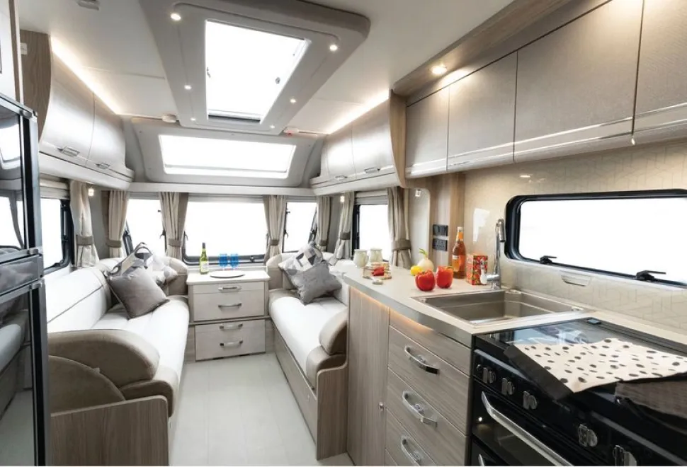 Elddis Crusader Tempest caravan lounge (photo courtesy of Richard Chapman)