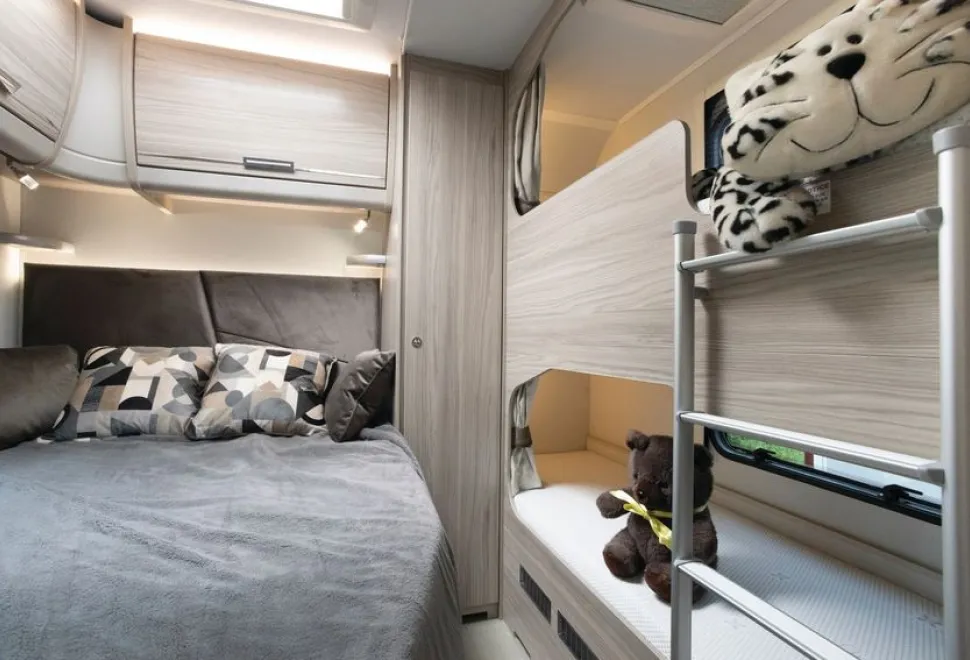 Elddis Crusader Tempest caravan bunks (photo courtesy of Richard Chapman)