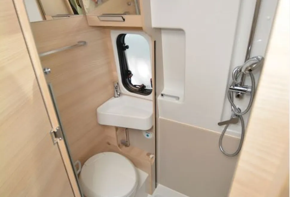 Chausson V594 Sport Line high-top rising roof campervan washroom