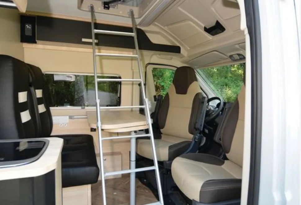 Chausson V594 Sport Line high-top rising roof campervan roof bed access