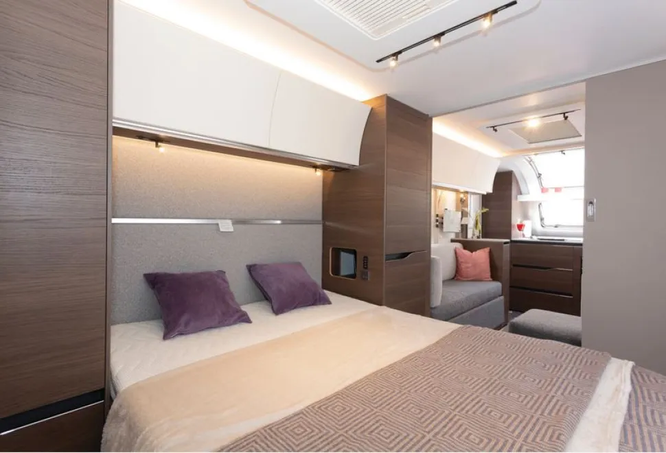The Adria Alpina Rio Grande caravan bedroom (photo courtesy of Richard Chapman)