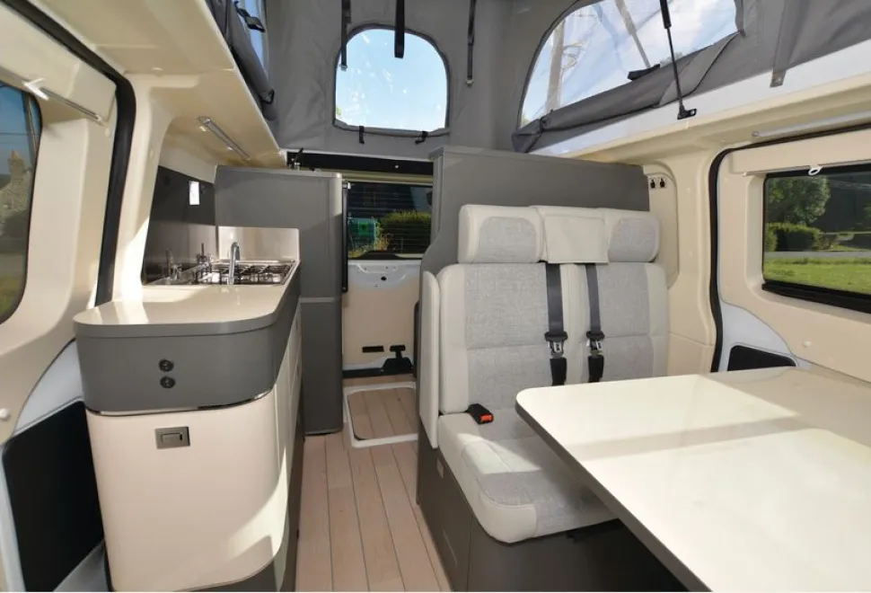 The Westfalia Kelsey rising roof campervan interior