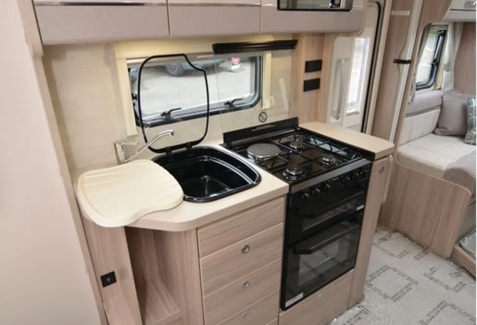 Elddis Envy 150 low-profile motorhome kitchen