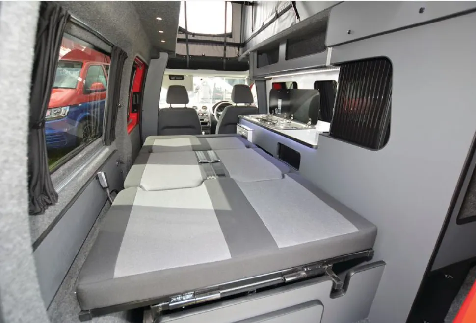 The CampAway Caddy rising roof campervan bed