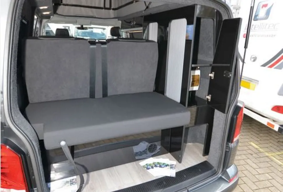 The Transporter Works Garage rising roof campervan rear