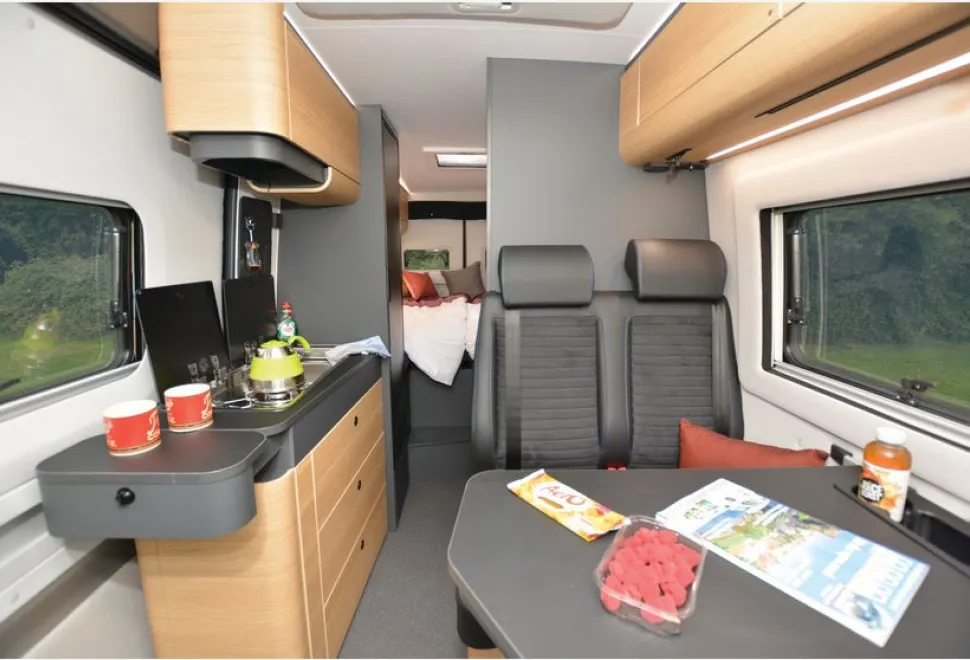 The Adria Twin Max high-top campervan interior