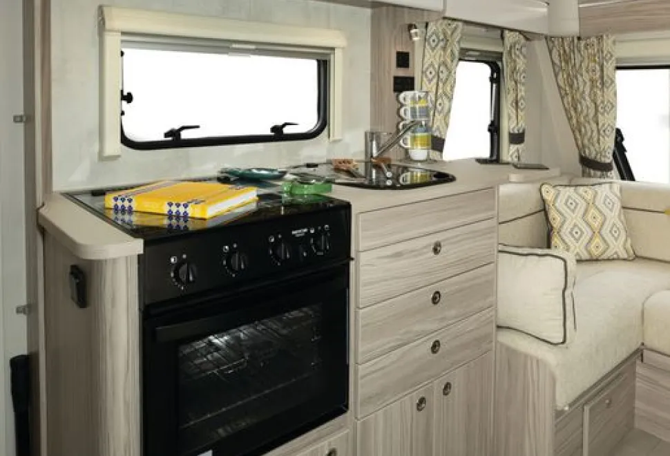 The Xplore 304 caravan kitchen (photo courtesy of Richard Chapman)