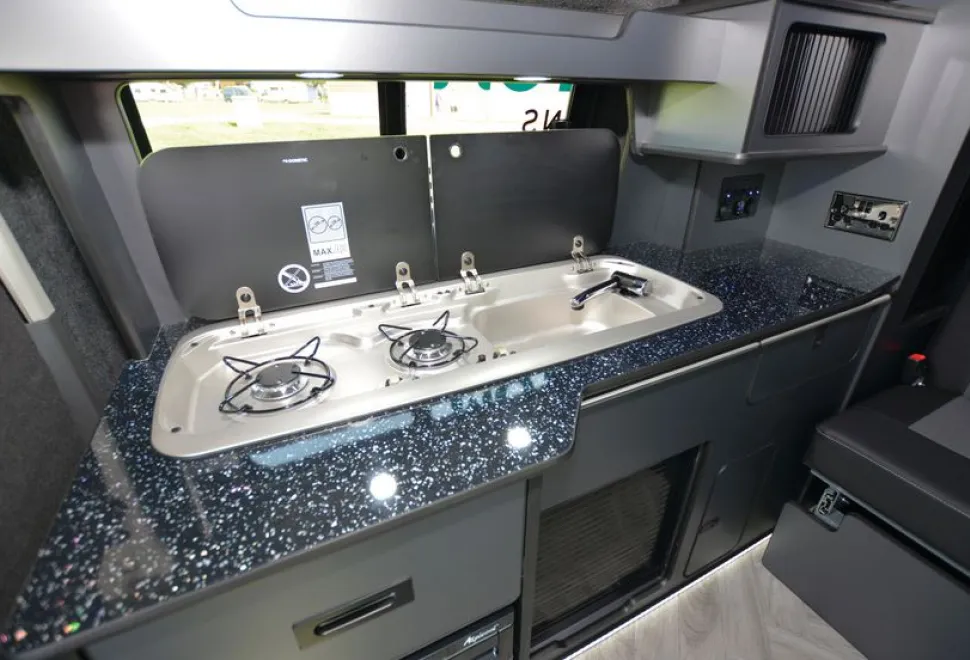Days Custom Conversions Transit Custom campervan kitchen