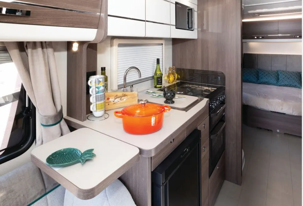 The Elddis Affinity 550 caravan kitchen (photo courtesy of John Chapman)
