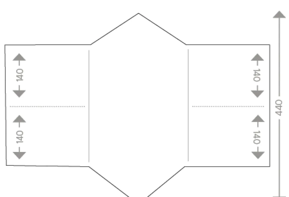 Floorplan of the Vango Vesta Air 850XL