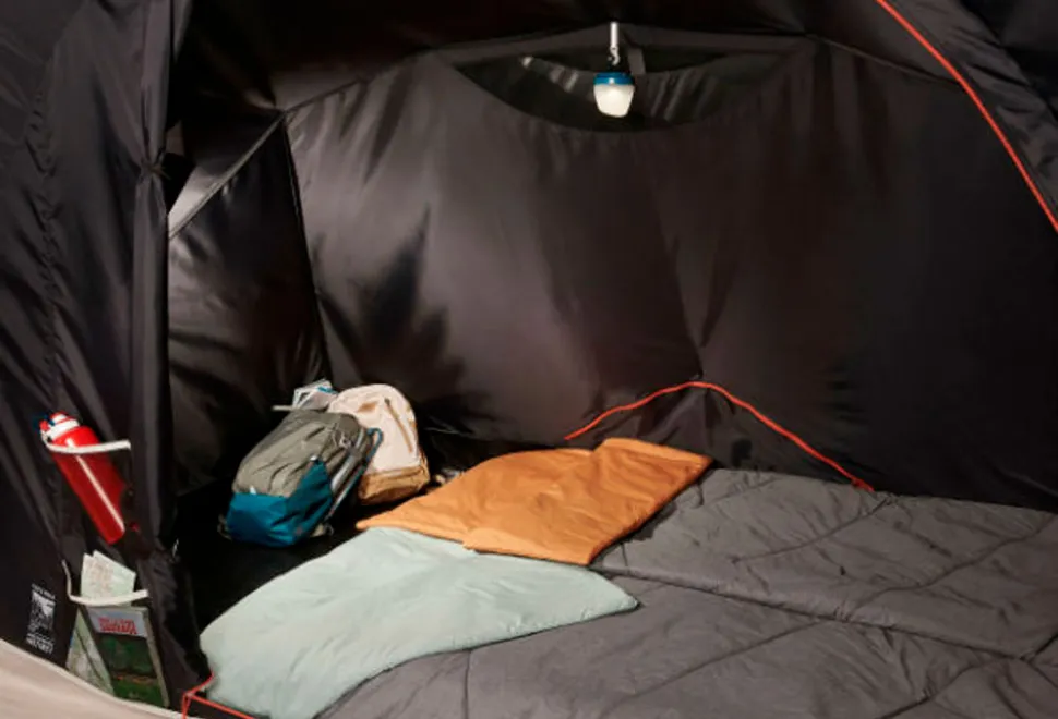 The bedroom in the The Quechua Air Seconds tent