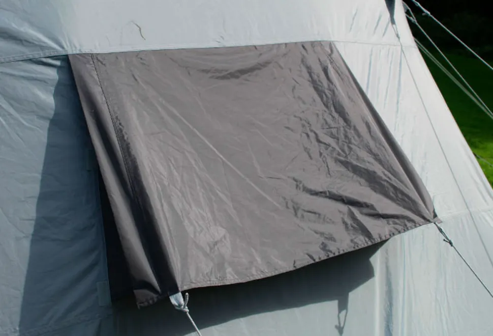 The rear vent in the Berghaus Kepler 9 tent