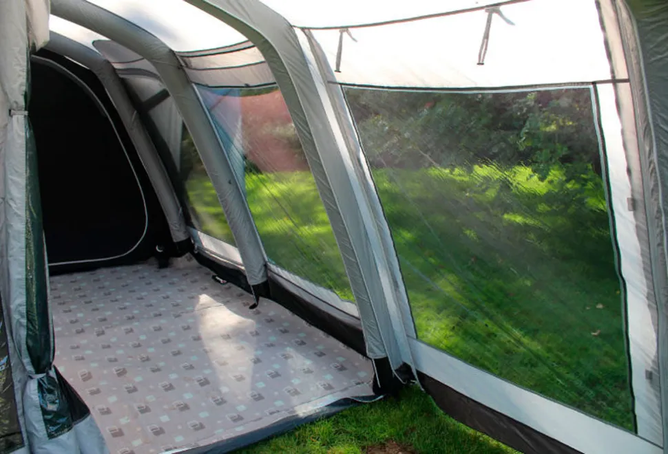 Large windows are a feature of the Berghaus Telstar 8 tent