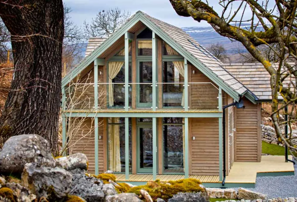 Outside of a lodge