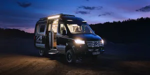 2025 Malibu Genius Performance 4x4 campervan at night